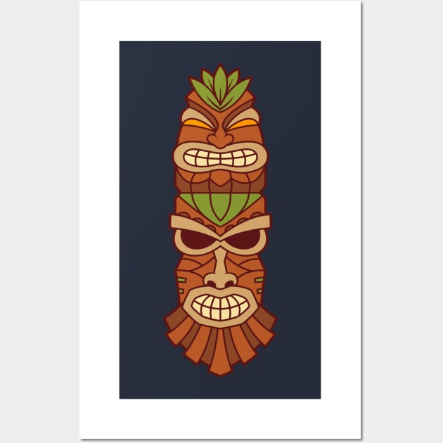 Funny Tribal Tiki Head Wall Art by allovervintage